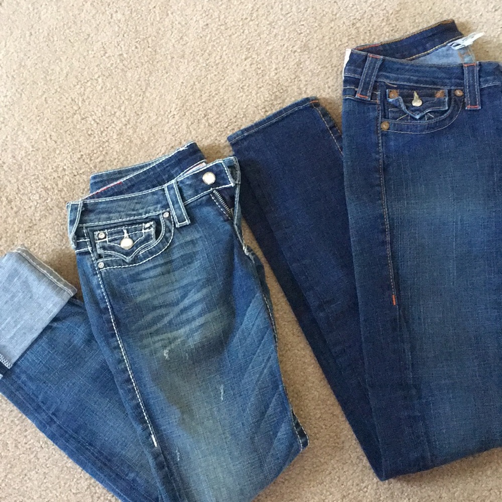 2 pair of True Religion jeans size 27 & 28
